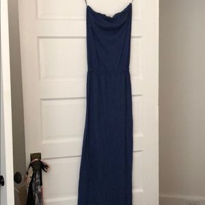 Soft by Joie strapless blue maxi dress S